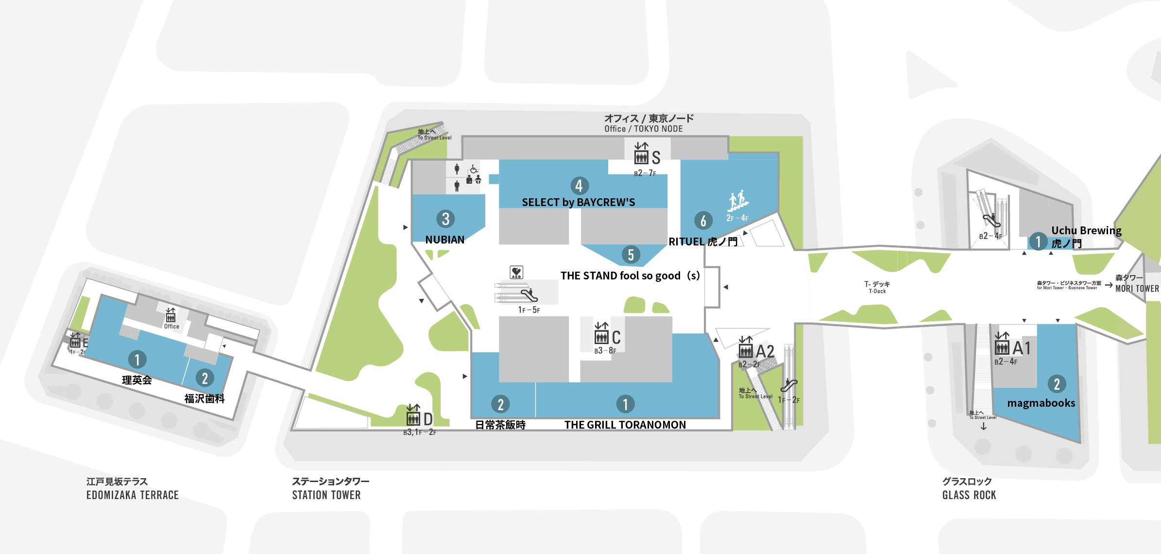 Floor Map Toranomon Hills Toranomon Hills