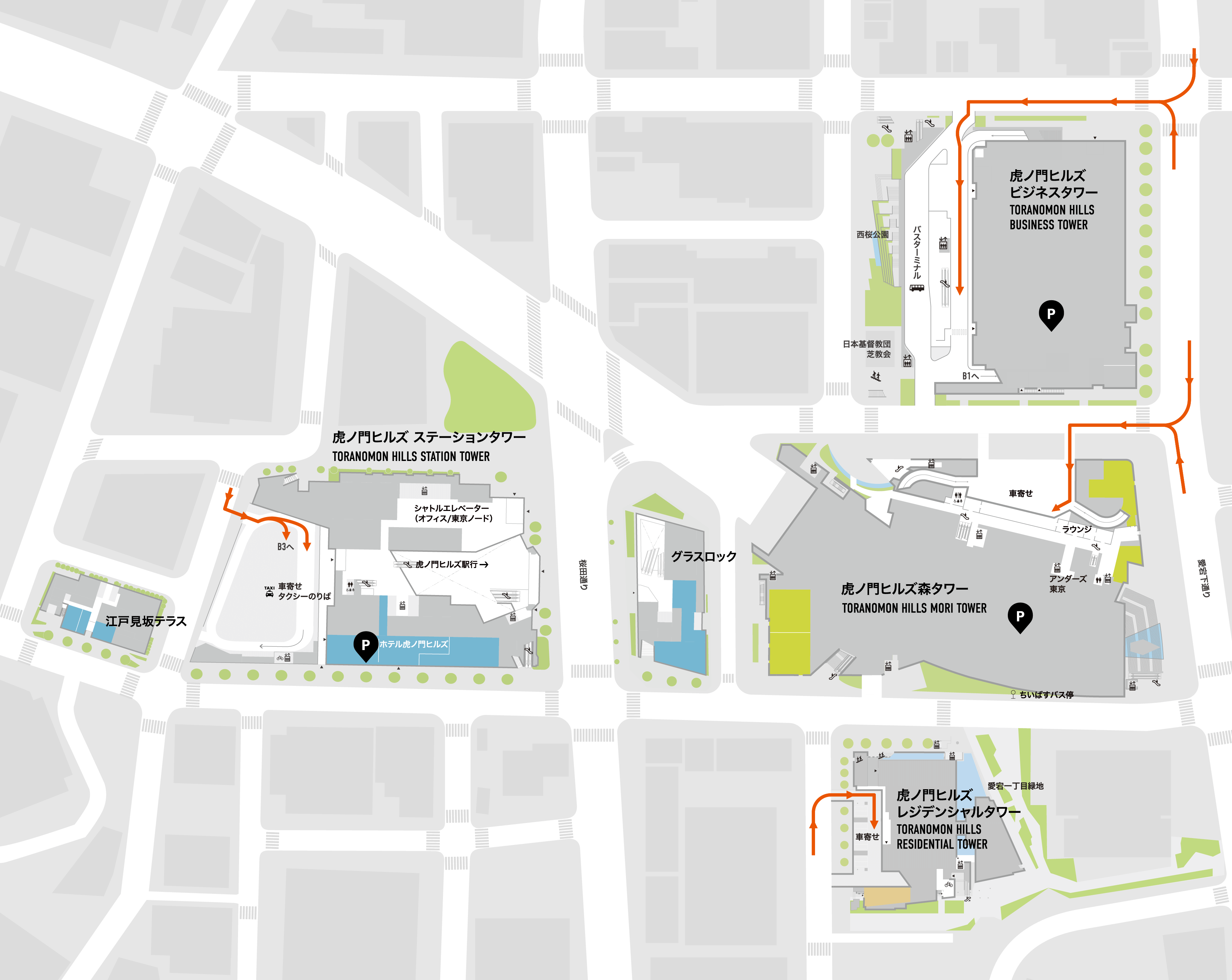 Toranomon Hills Station Tower Parking Lot Availability