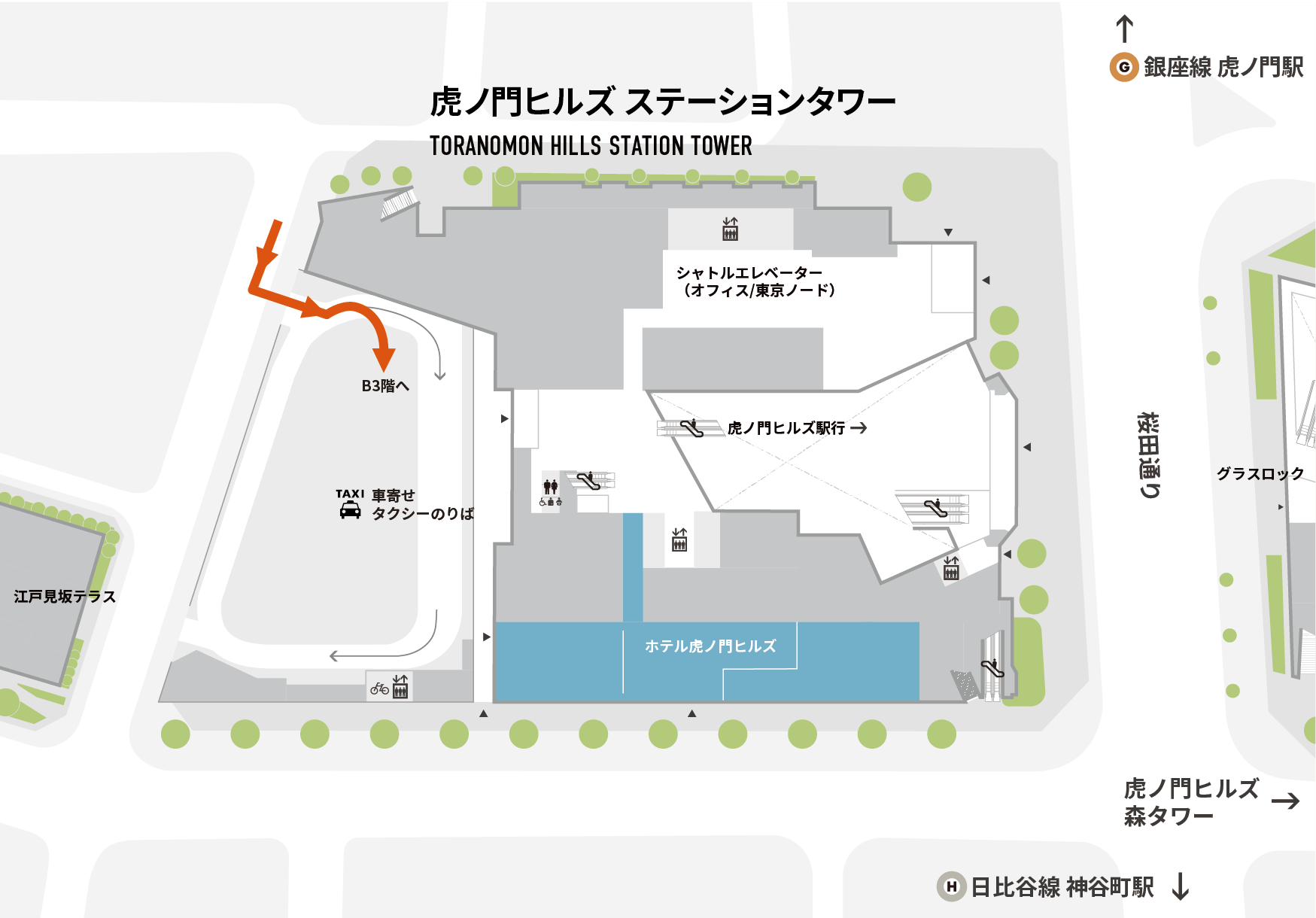 Toranomon Hills Station Tower Parking Lot Availability